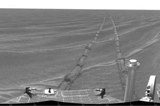 File:NASA Opportunity near Volstok Crater (Mars) 040505.jpg