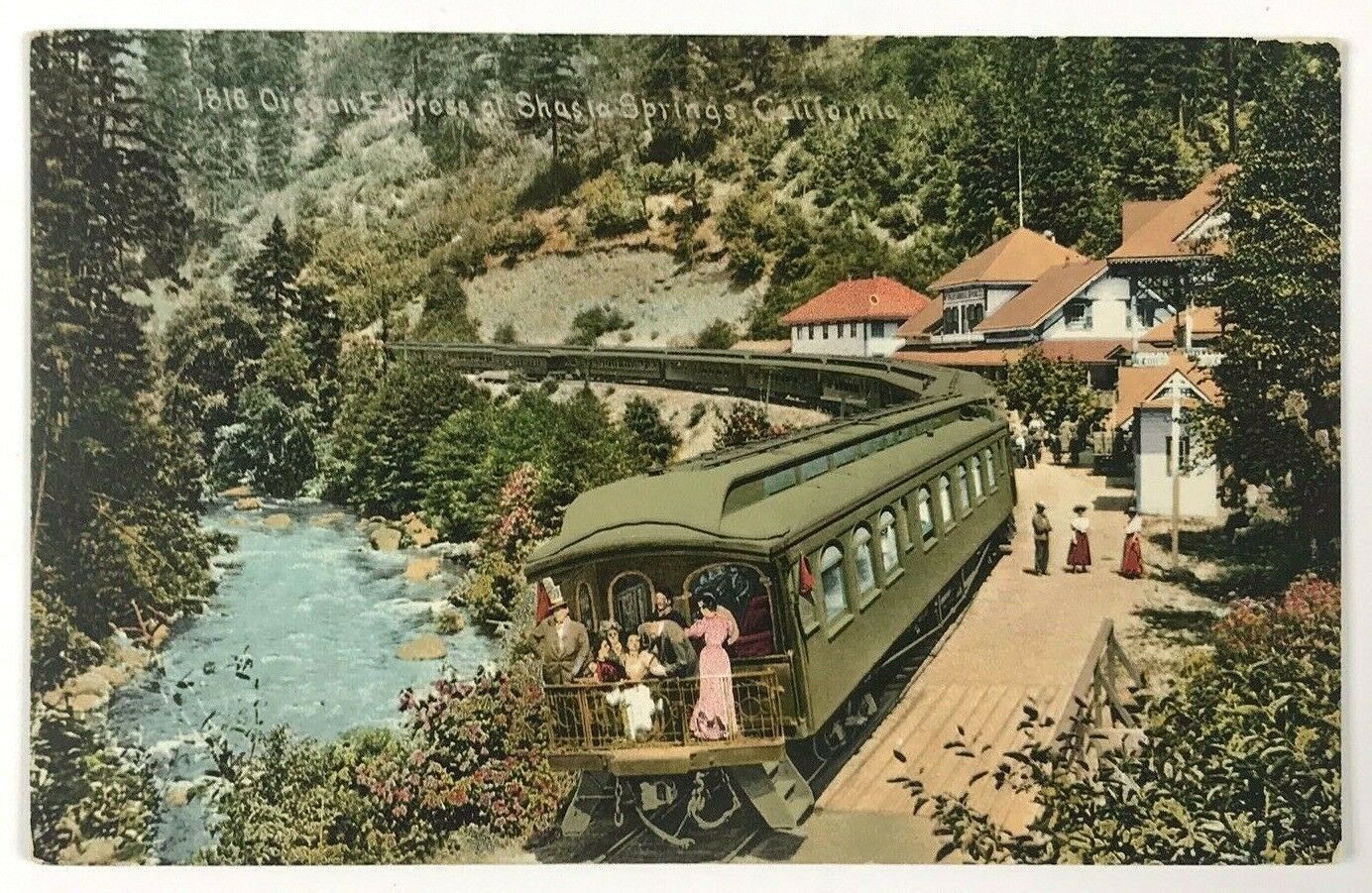 Spring post. Shasta Wonder. Oregon Express Companies, Forster. Spring Post Card.