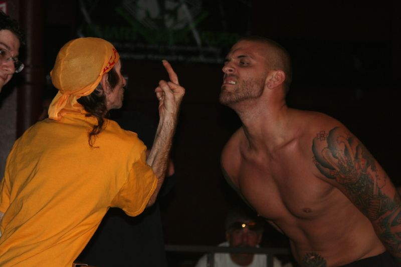 File:Sterling James Keenan confronts a fan at New Alhambra Arena during a Velocity Pro Wrestling show.jpg