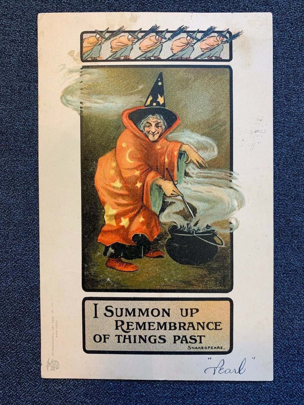 vintage halloween witch postcards