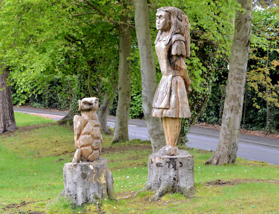 File:Alice and the Mock Turtle carving, Portadown - geograph.org.uk - 3468207.jpg