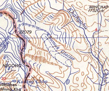 File:Chumuk Glacier map detail, from- Map of Tibet, Phari Dzong and Chumbi Valley, Tibet in 1963, from- India and Pakistan 1 250,000 Phari Dzong (cropped) (cropped).jpg