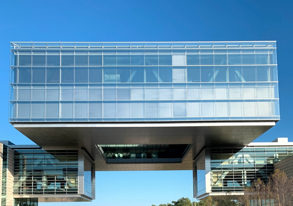 Floating cube at ExxonMobil headquarters in [[Spring, Texas]]