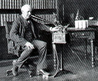 Thomas A. Edison dictating in 1907.