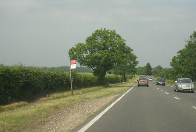 File:Isolated bus stop - A10 - geograph.org.uk - 2440177.jpg