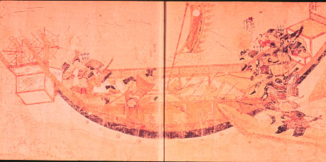 File:Khubilai’s failed invasion of Japan, painting from Japanese Imperial Collection. One third of the army was drowned when a typhoon struck the invading navy. (RM221).jpg