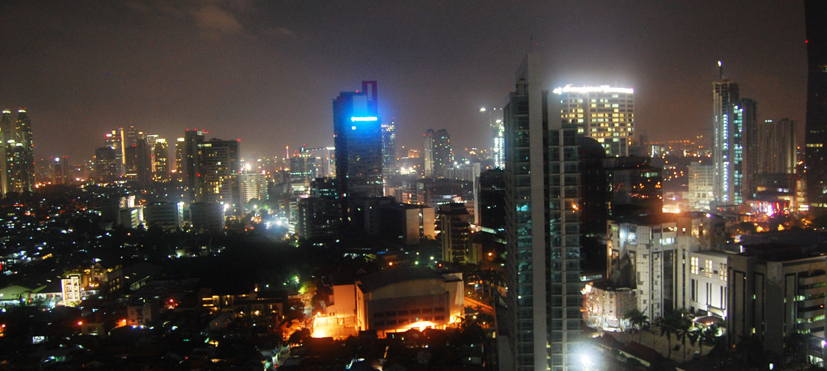 Foto Kota Jakarta Malam Hari Moa Gambar