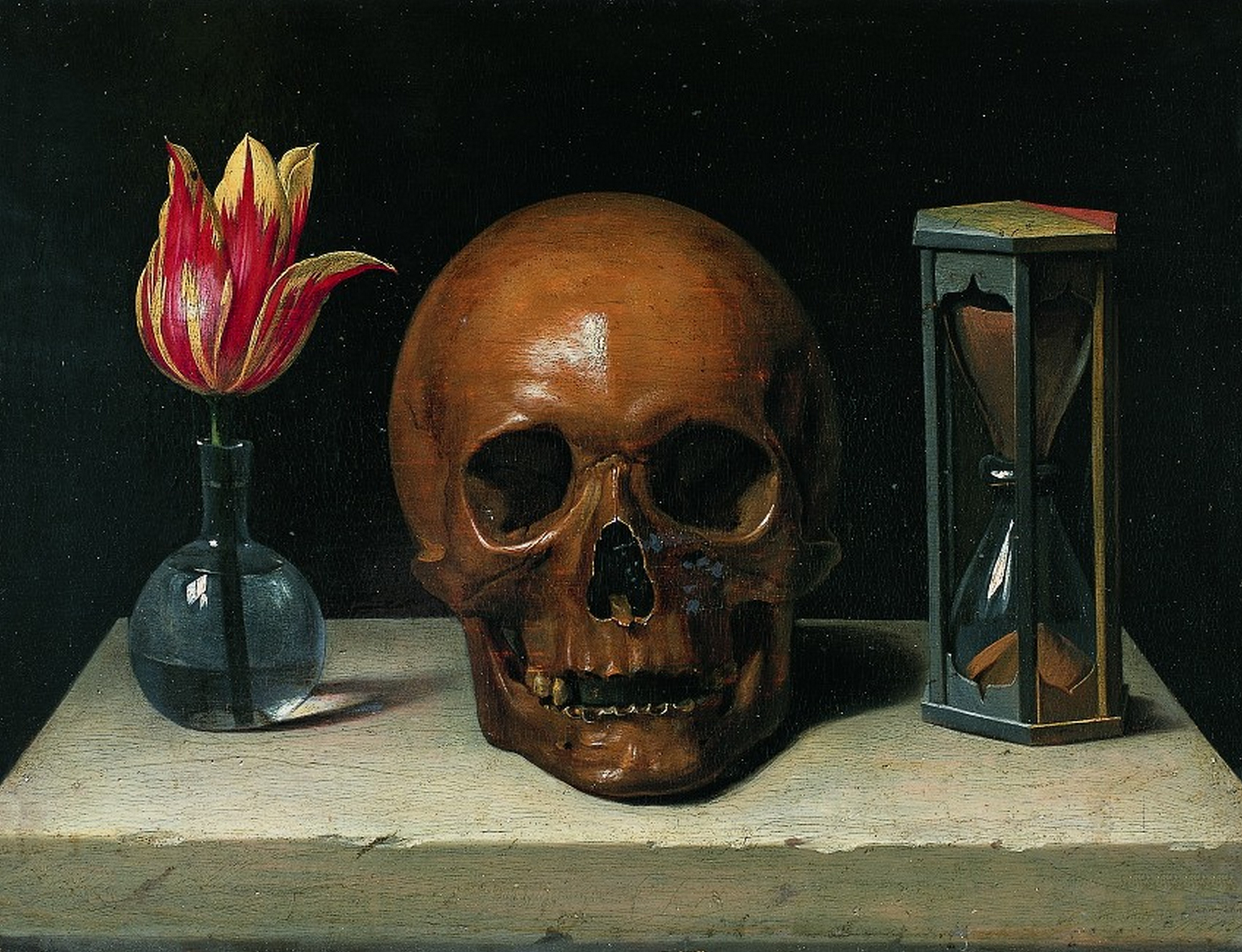 File Stilllifewithaskull Jpg Wikimedia Commons