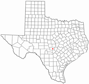 Location of Fredericksburg, Texas