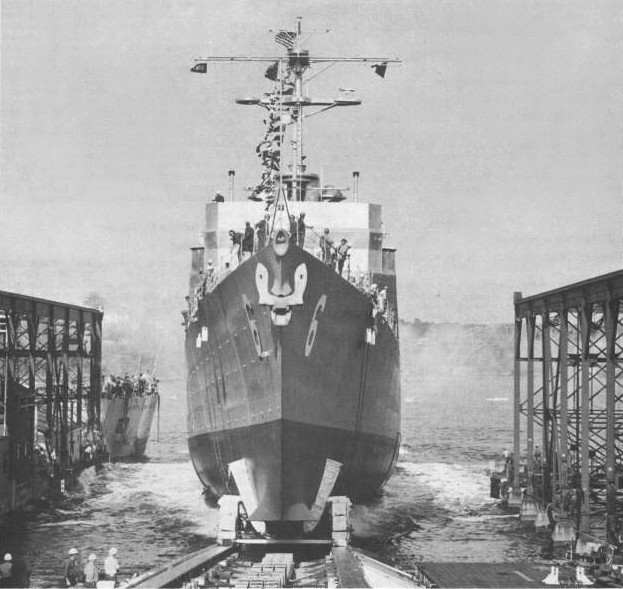 File:USS Julius A. Furer (DEG-6) being launched at Bath Iron Works in 1966.jpg