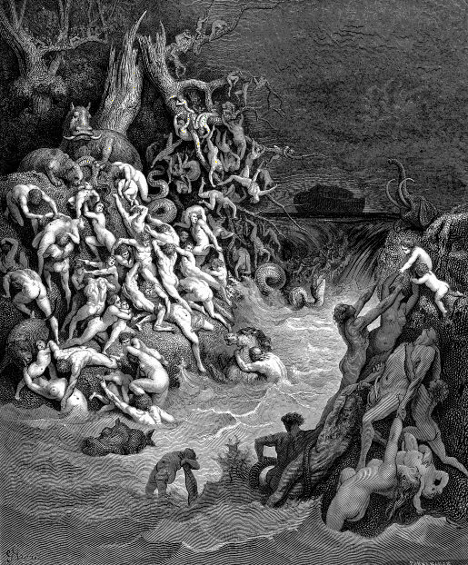 물에 멸망된 세상 (귀스타브 도레, Gustave Dore, 1865년)