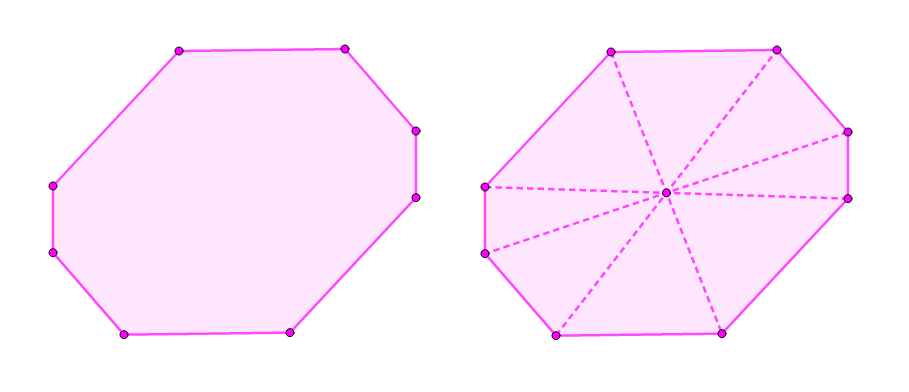 Diagonales de un exagono