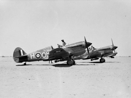Kittyhawks from No. 450 Squadron, in North Africa during August 1942