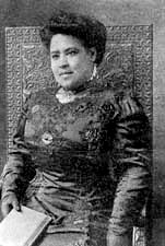 Photograph of Leila Amos Pendleton on fronispiece of ''A Narrative of the Negro''