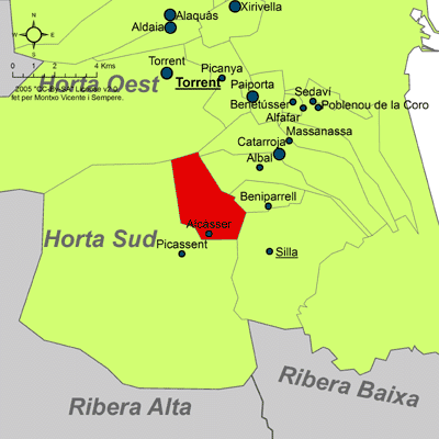 File:Localització d'Alcàsser respecte de l'Horta Sud.png