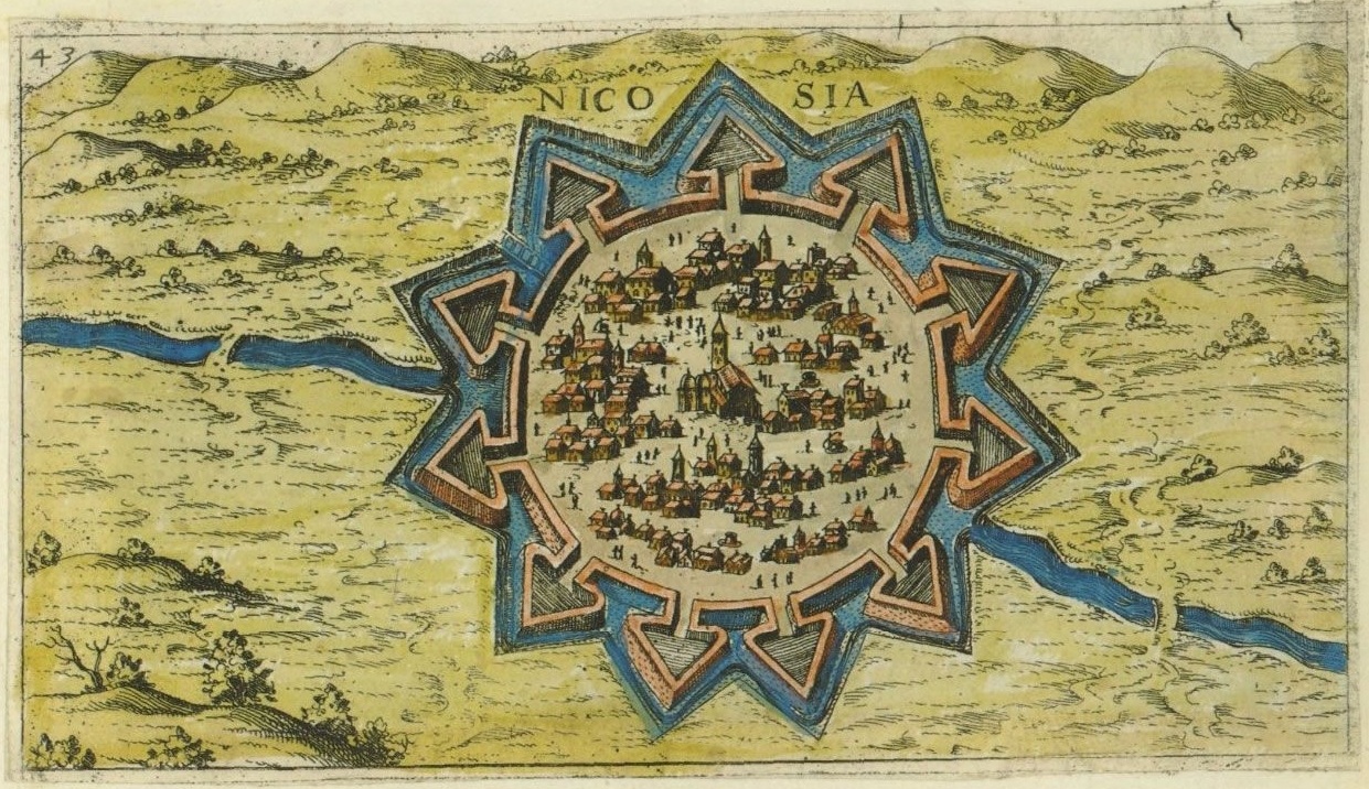 Image of map of Nicosia, created in 1597