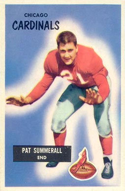 Summerall on a 1955 Bowman football card