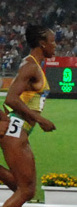 Sherone Simpson Pekingin olympialaisissa 2008.