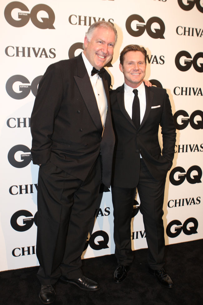 Vizard (left) with ''GQ'' editor Nick Smith in 2011