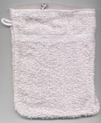Bath Gloves / Cotton Terry Washcloths / Shower Mitt / White 