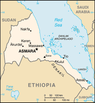 Eritrea i les seves principals poblacions