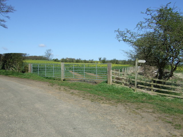 File:Field entrance and footpath - geograph.org.uk - 4457450.jpg