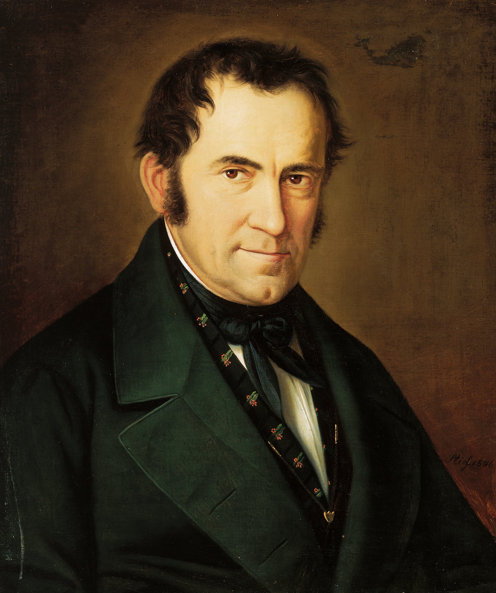 Portrait by Sebastian Stief (Hallein,1846), Silent Night Museum, Hallein