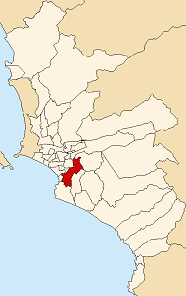 Location of Santiago de Surco in Lima