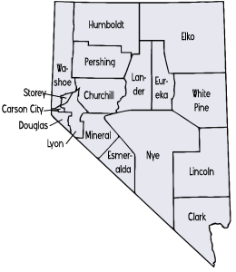 Mapa de Nevada que muestra los condados.png