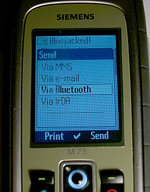 <span class="mw-page-title-main">Bluejacking</span> Sending of unsolicited messages over Bluetooth to Bluetooth-enabled devices