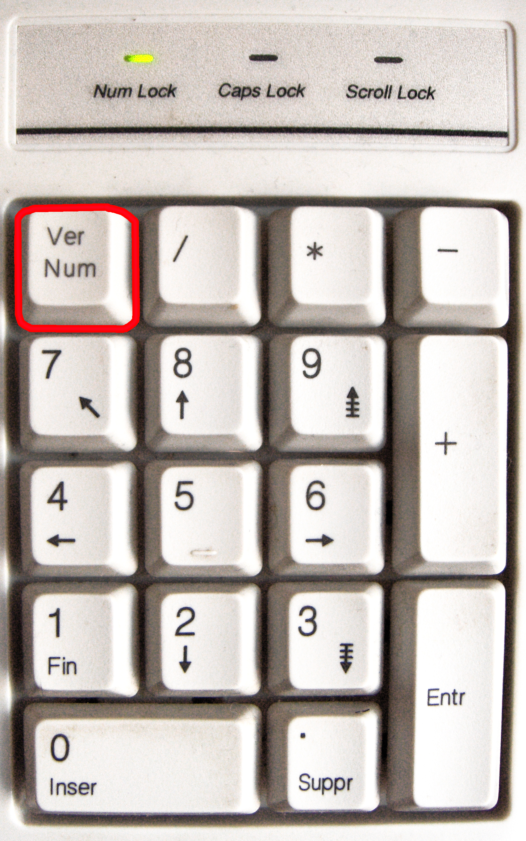 Comment activer le pavé numérique du clavier ?