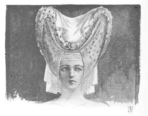 File:15th century - head dress of jeweled velvet and lawn.jpg