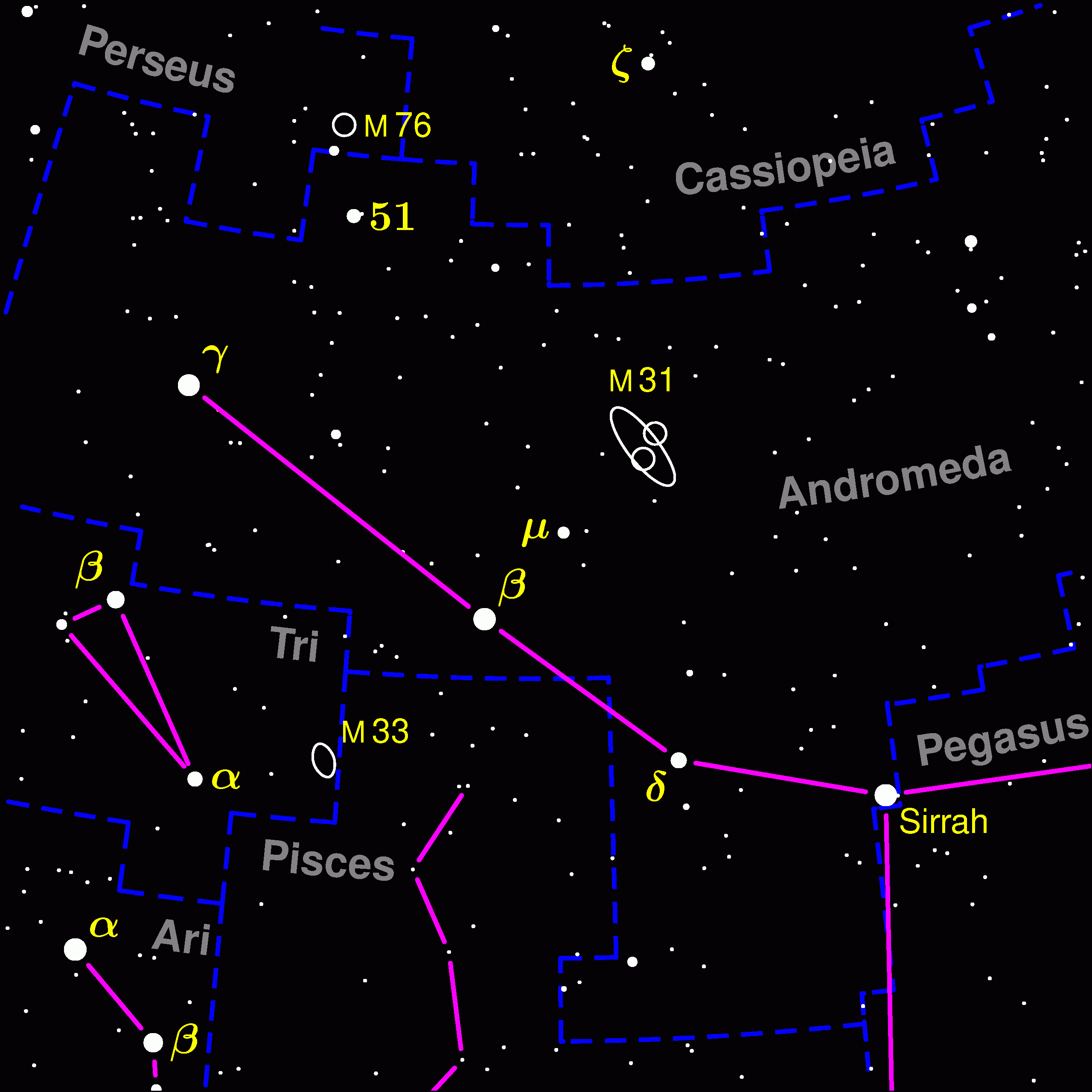 Кассиопея и Андромеда