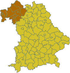 Poziția localității Franconia Inferioară