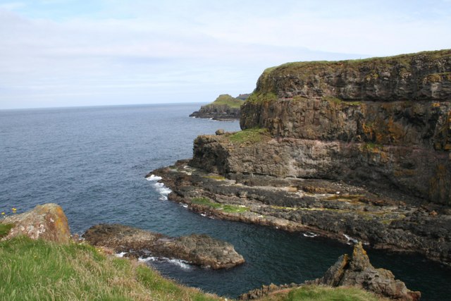 File:Cliffs Overlooking Leckilroy Cove - geograph.org.uk - 232311.jpg