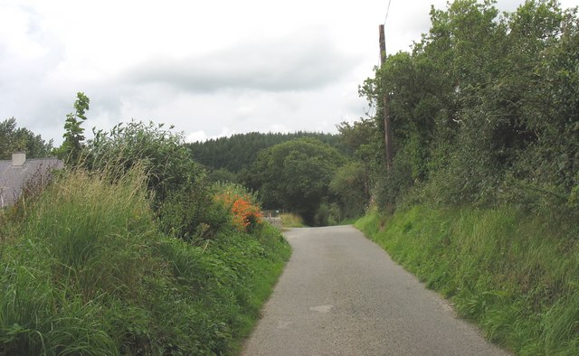 File:Country lane linking Llanfaes and Sling - geograph.org.uk - 938988.jpg