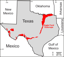 <span class="mw-page-title-main">Eagle Ford Group</span> Texas rock formation associated with petroleum deposits