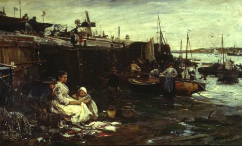 File:Fisherfolk at St Ives - John Robertson Reid - ABDAG004071.jpg