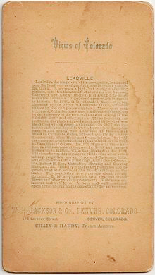 File:Leadville Stereoview2 by WH Jackson c1890 - verso.JPG