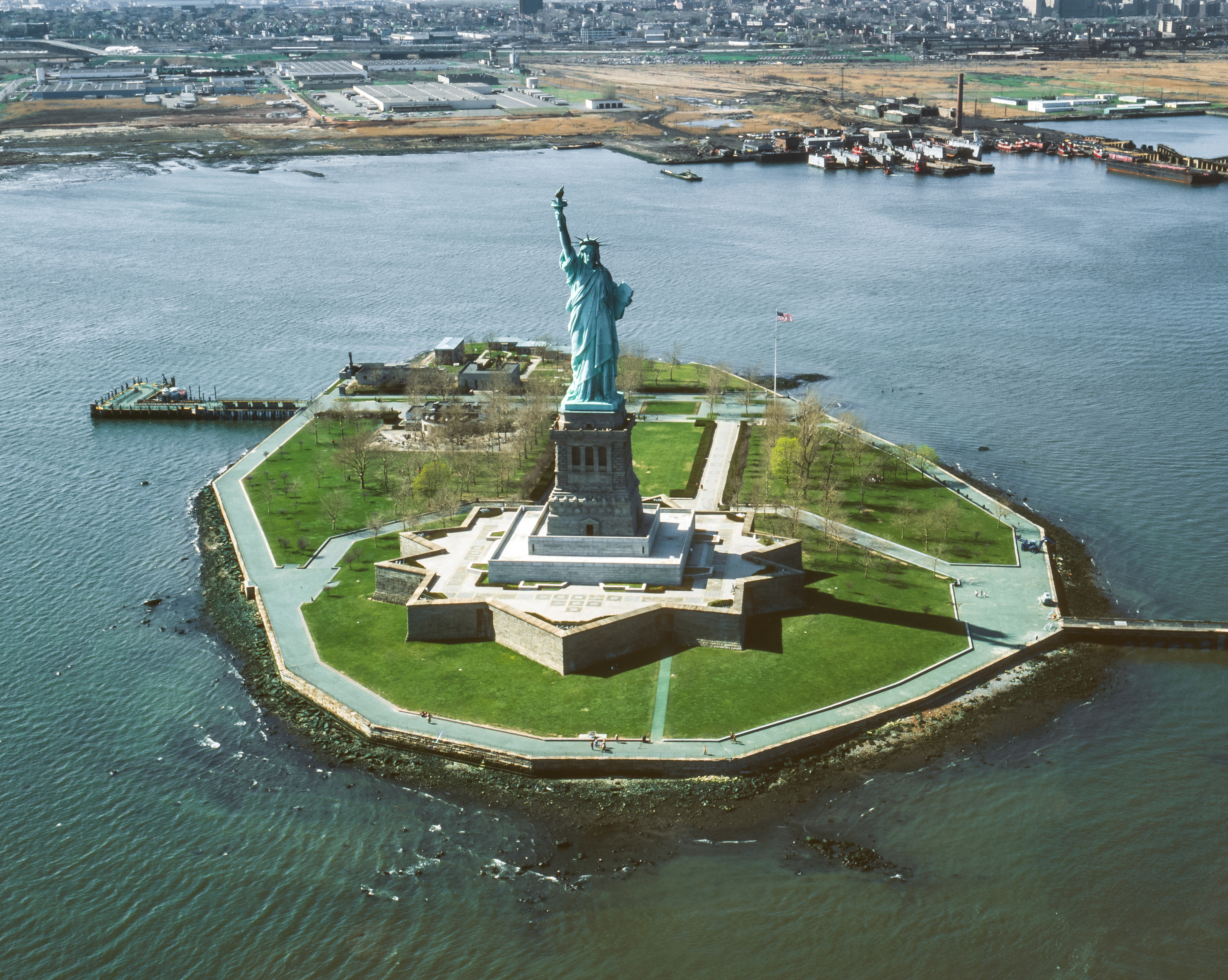 liberty island from new jersey