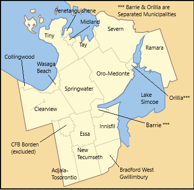 map of simcoe county 2018 Simcoe County Municipal Elections Wikipedia map of simcoe county