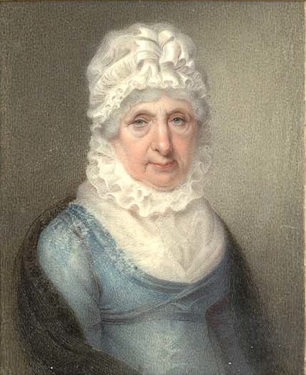 Schuyler's wife, Catherine Van Rensselaer,  by Walter Robinson, c. 1795.