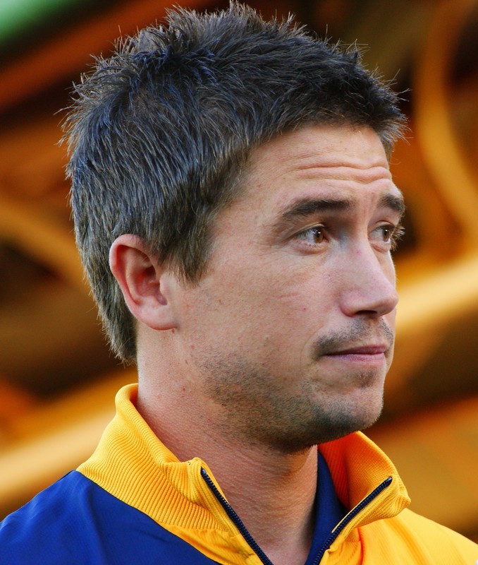 PA PHOTOS/AAP - UK USE ONLY : Australian soccer star Harry Kewell puts in a  solo run to set himself up to score for his English Club Leeds United in a  friendly