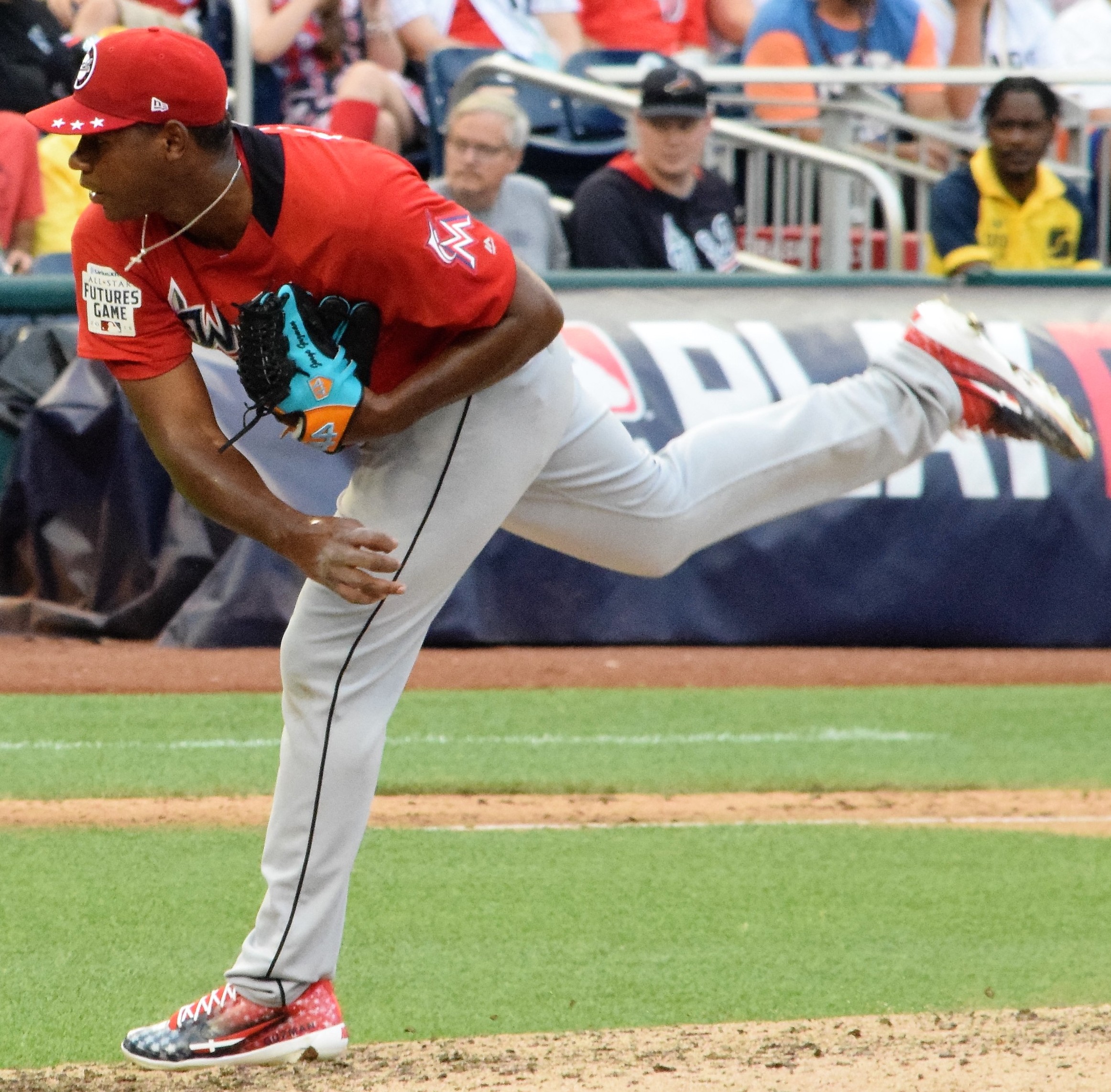 Guzmán at the 2018 [[All-Star Futures Game]]