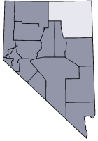 Elko County, Nevada highlighted Nevada map showing Elko County.png