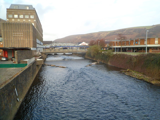 Two river bridges, Port Talbot - geograph.org.uk - 2838841