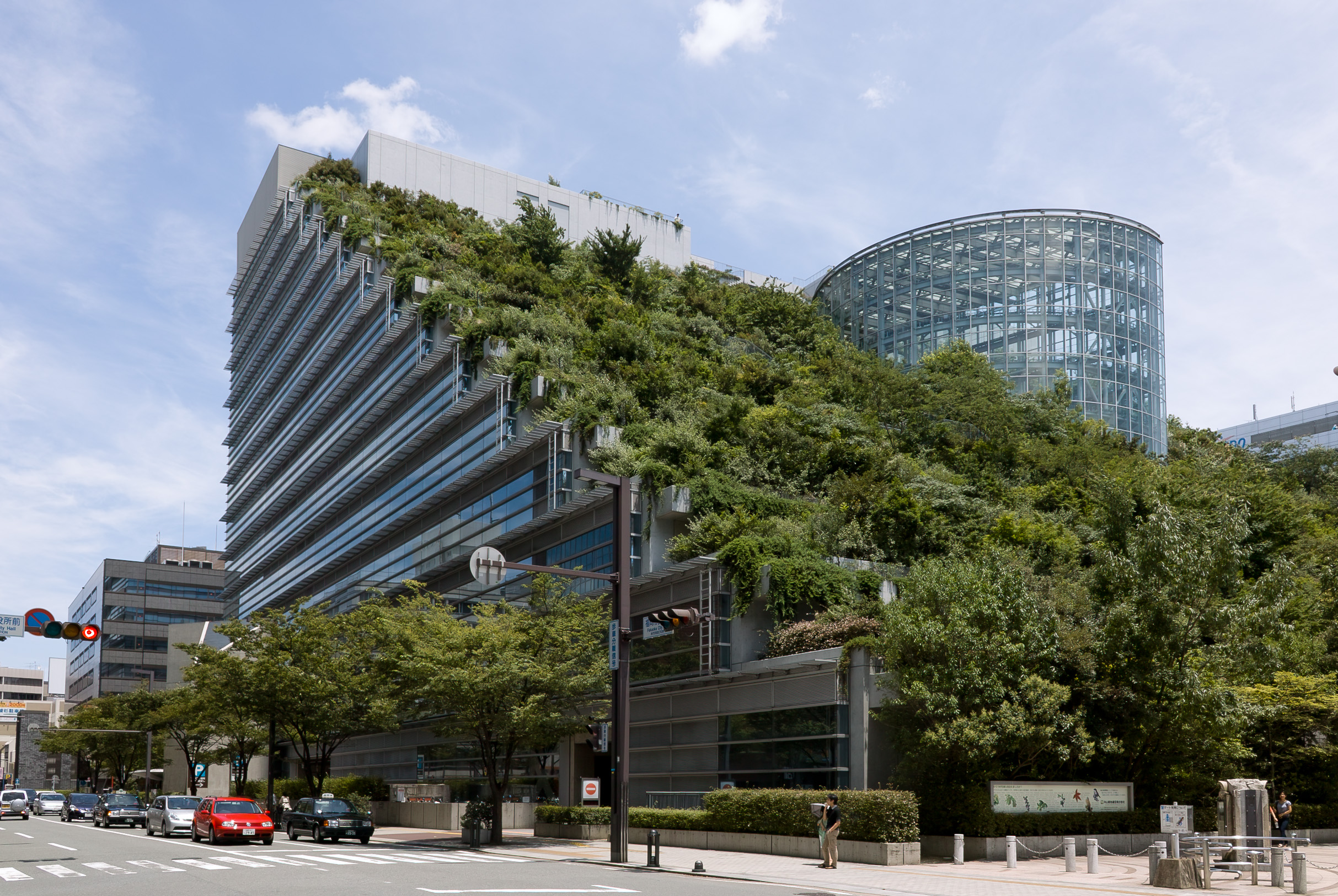 Acros building with roof garden, Fukuoka, Japan.