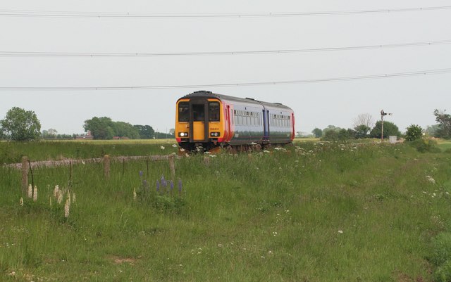 File:A train for Sleaford at Great Hale crossing . - geograph.org.uk - 834072.jpg