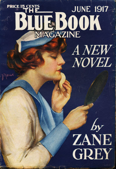 Grey's novel The Roaring U.P. Trail was serialized in Blue Book in 1917.