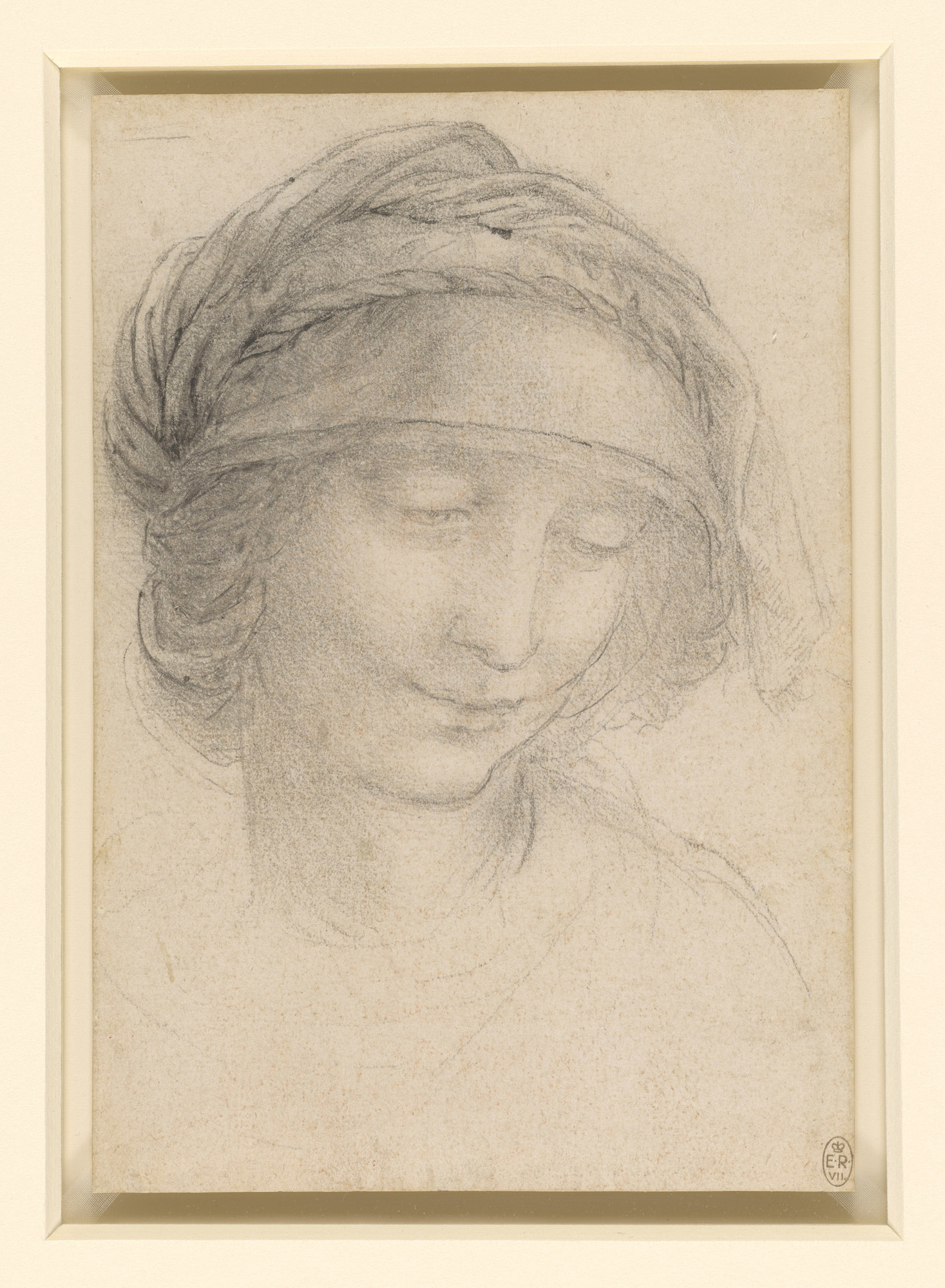 Leonardo da Vinci - RCIN 912533, The head of St Anne c.1510-15